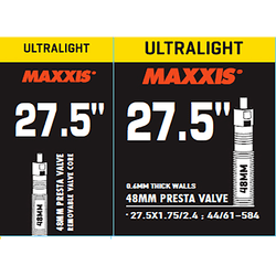 MAXXIS ULTRALIGHT TUBE 27.5X1.75/2.40 48mm PRESTA İÇ LASTİK - MAXXIS